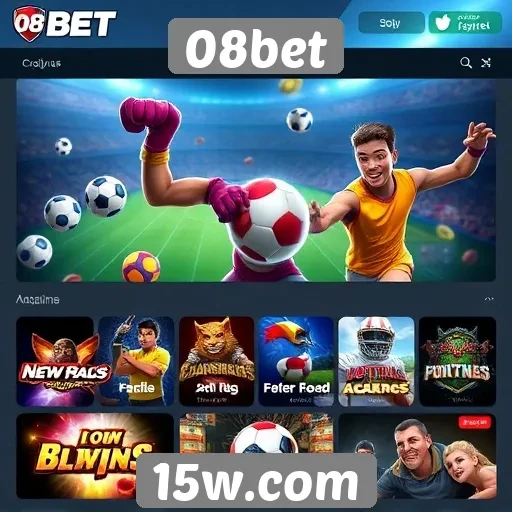 Variedade de jogos disponíveis na plataforma 08bet